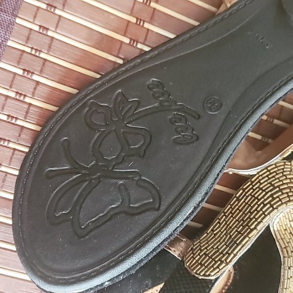 Flat sandles in black and brown - Picture 2 of 6